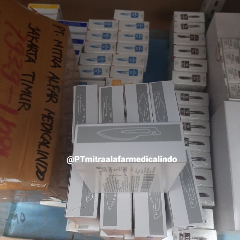 Bisturi B Braun Aesculap No 24 isi 100pcs