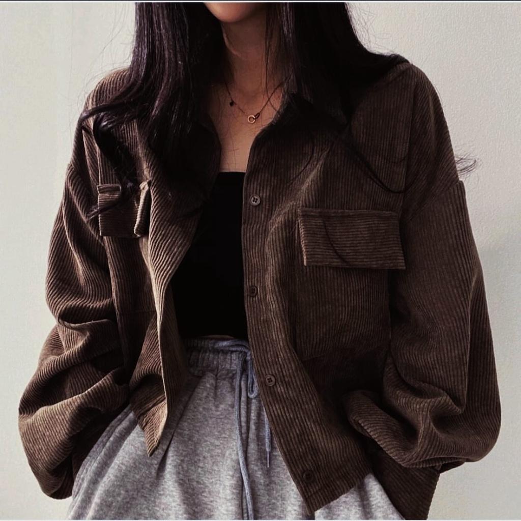 Jaket Wanita Korea / Busan Jaket / Seoul Crop Top Linen / Jaket Linen / Cardigan Linen / Outwear Car