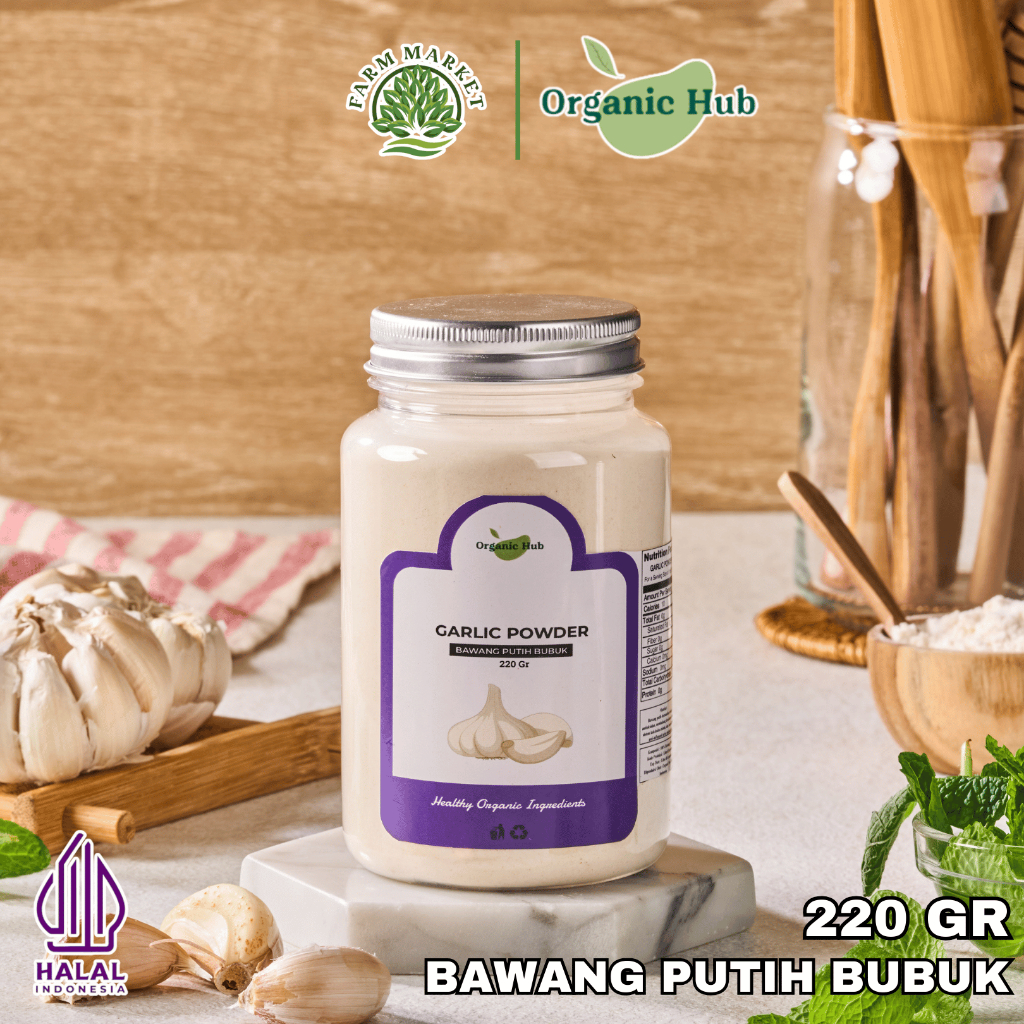 

Organic Hub Garlic Powder Rempah Bubuk Bawang Putih Premium Quality Original Tanpa Pengawet 220 gr