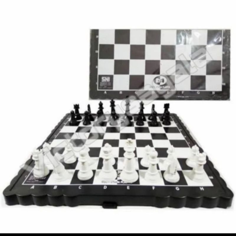 Mainan papan catur plastik chess board game family game catur 4in1