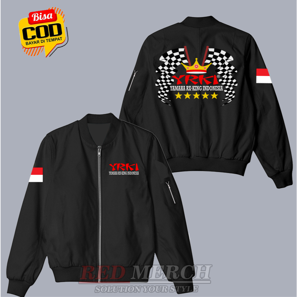 JAKET BOMBER PRIA YAMAHA RX KING INDONESIA YRKI JAKET ANAK MOTOR
