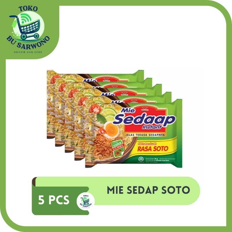 

SEDAAP SOTO 75 GRAM ISI 5 PCS | MIE SEDAP SOTO KUAH INSTAN