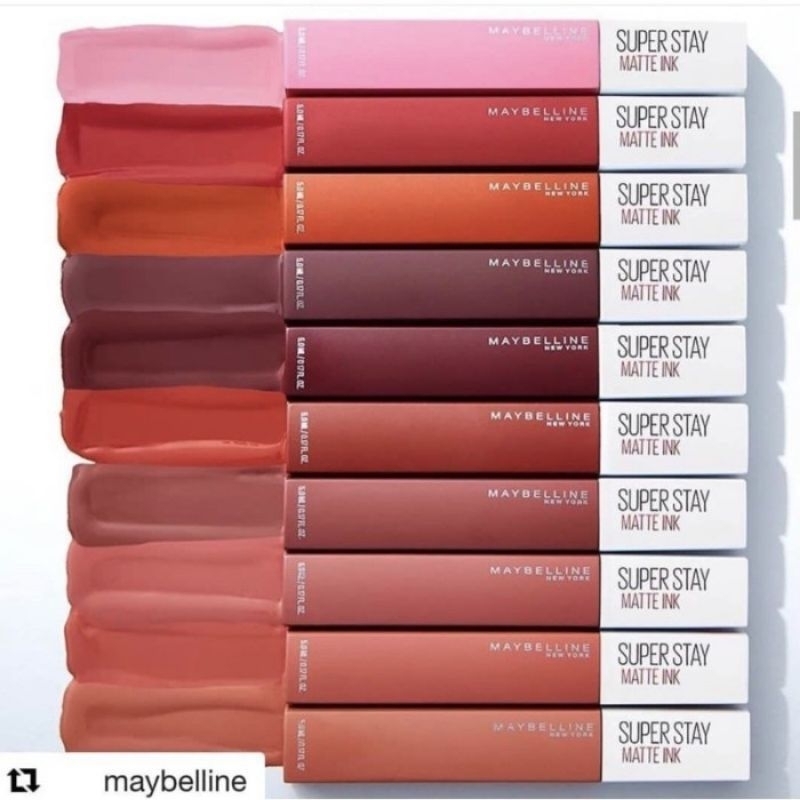 lipstik Maybelline matte ink 12pc all variasi warna