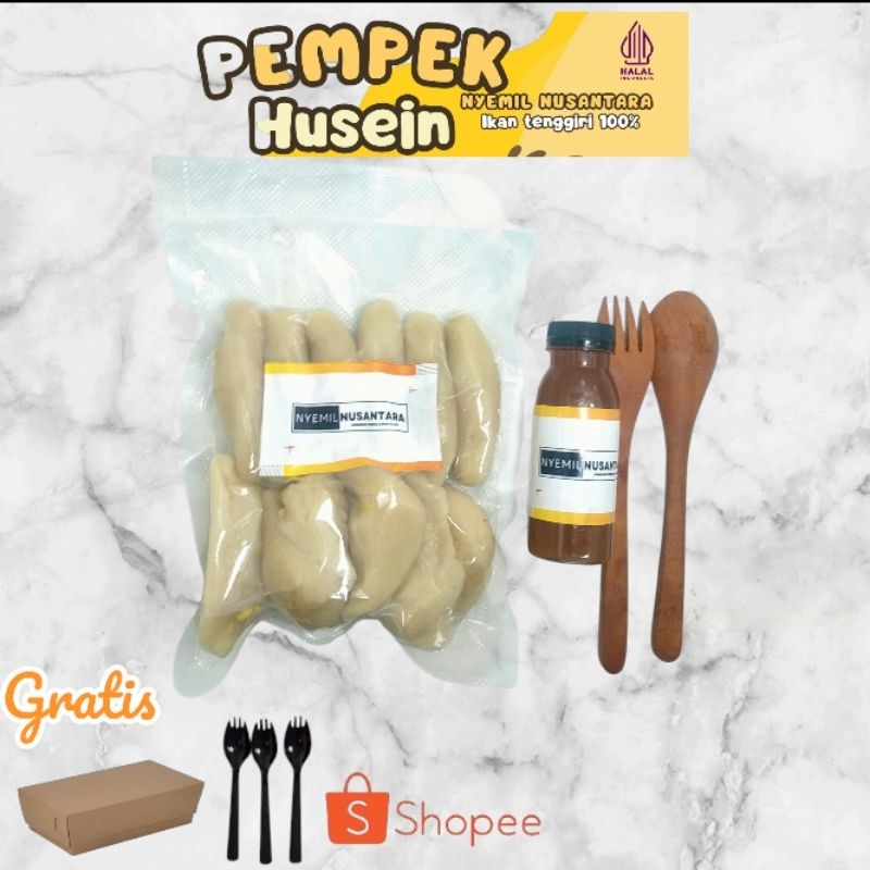 

Pempek Husein - Campur Selam + Lenjer kecil 12pcs + Cuko 200ML , Khas Palembang ikan tenggiri