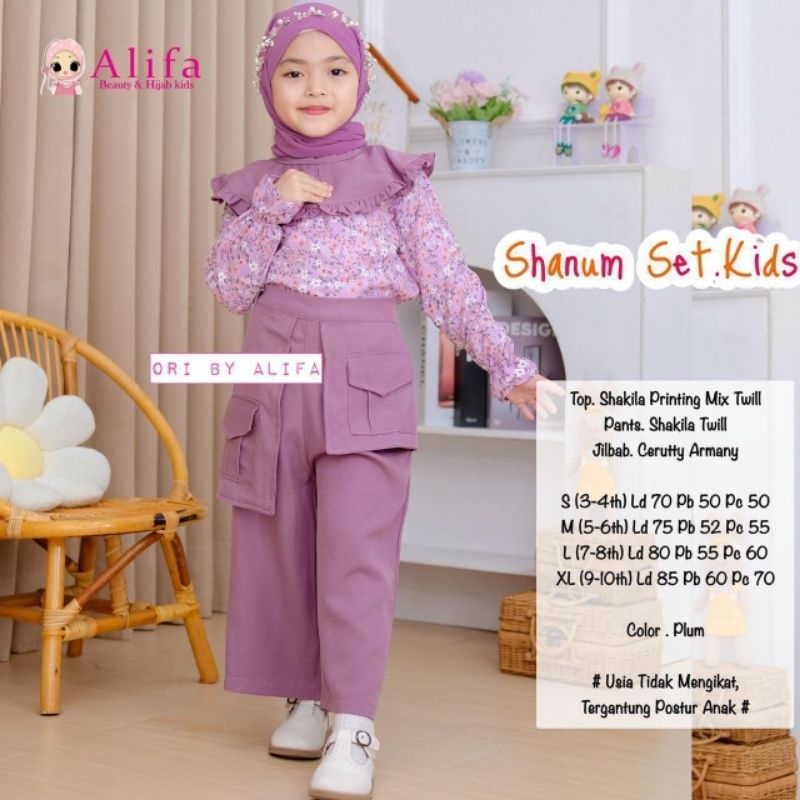 [[ GAMIS ANAK TERBARU FREE JILBAB ]] SHANUM + BERLIN KIDS BY ALIFA GAMIS ANAK PEREMPUAN HIJAB ORI MO