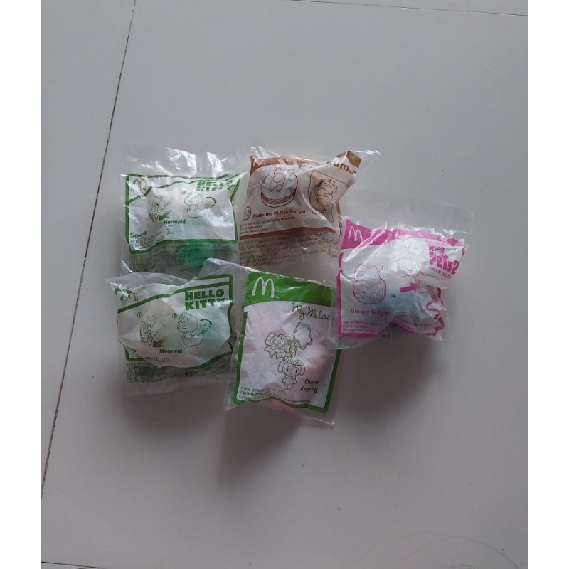 Happy meal MCD, rilakuma mcd, mainan mcd hello kitty, my melody mcd