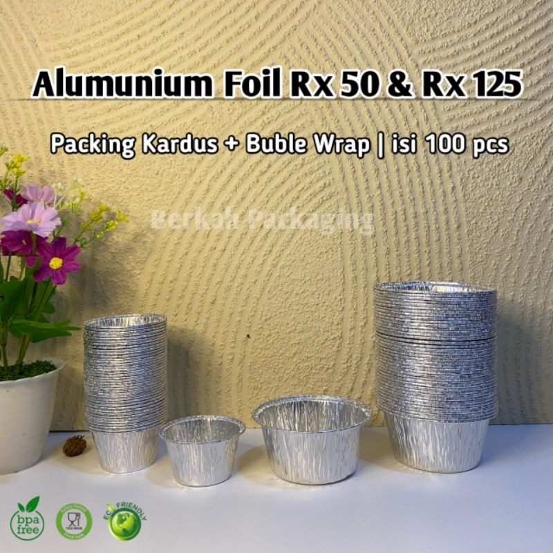 (100pcs) Alumunium Foil Impor Size Rx 50 & Rx 125