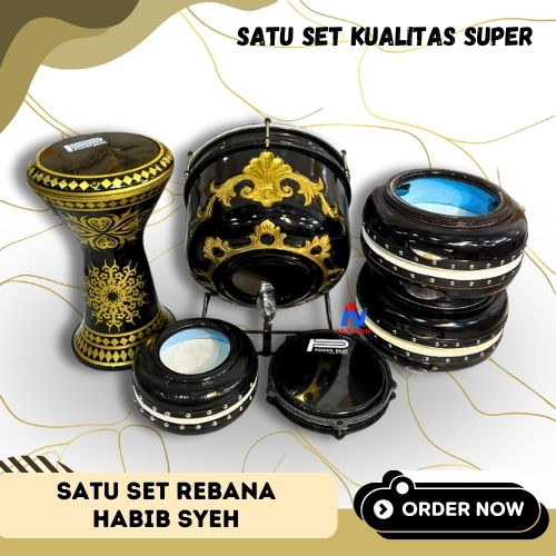 Alat Hadroh Satu Set Rebana Gendang Terbangan Banjari Jepara