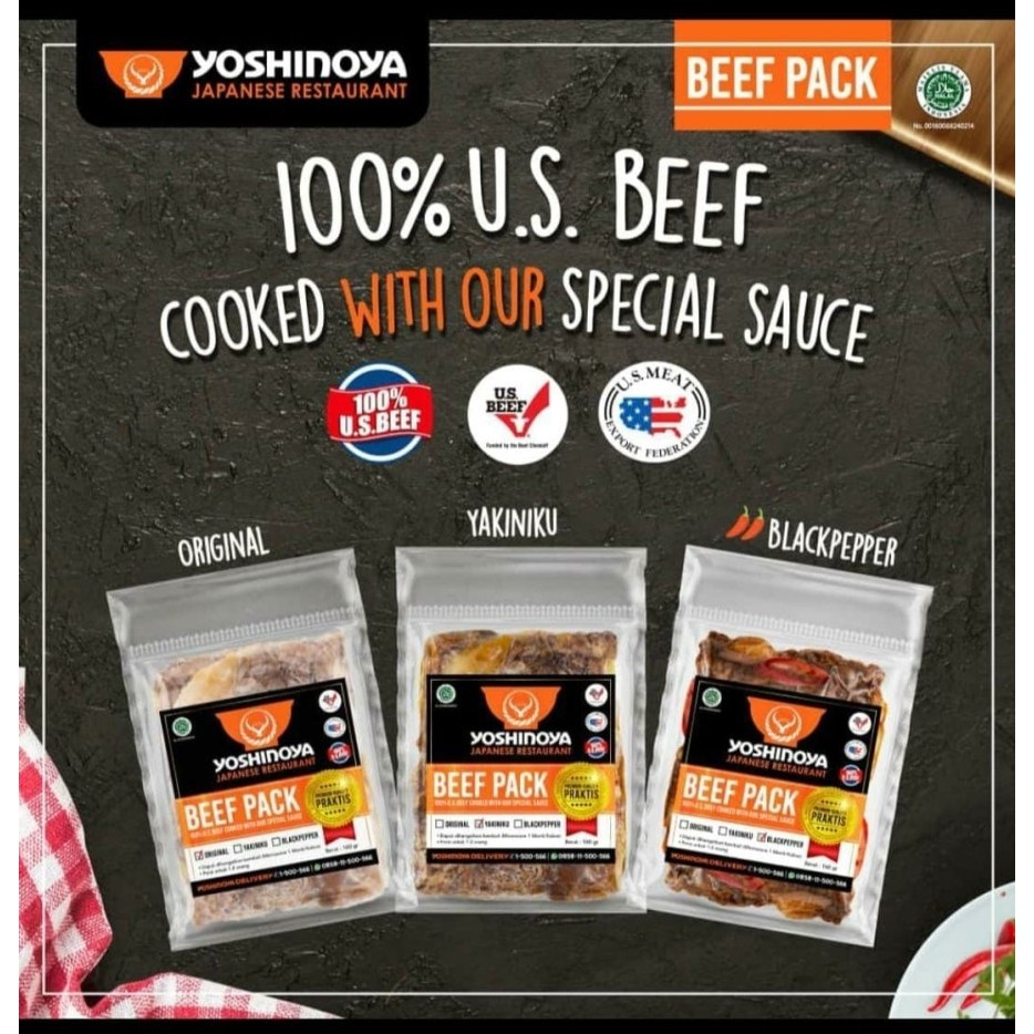 

beef pack by yoshinoya 100% original 3 varian