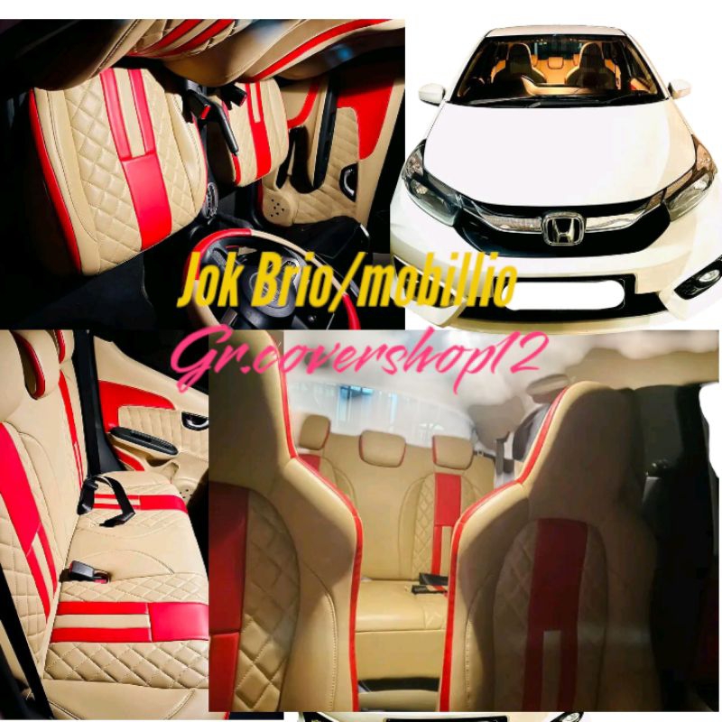 Bungkus jok mobil Honda Brio mobillio brv kulit sintetis. Car