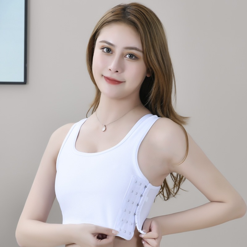 Breast Binder Kait samping LESS perata dada payudara tomboy model pinggir unisex chest korset half T