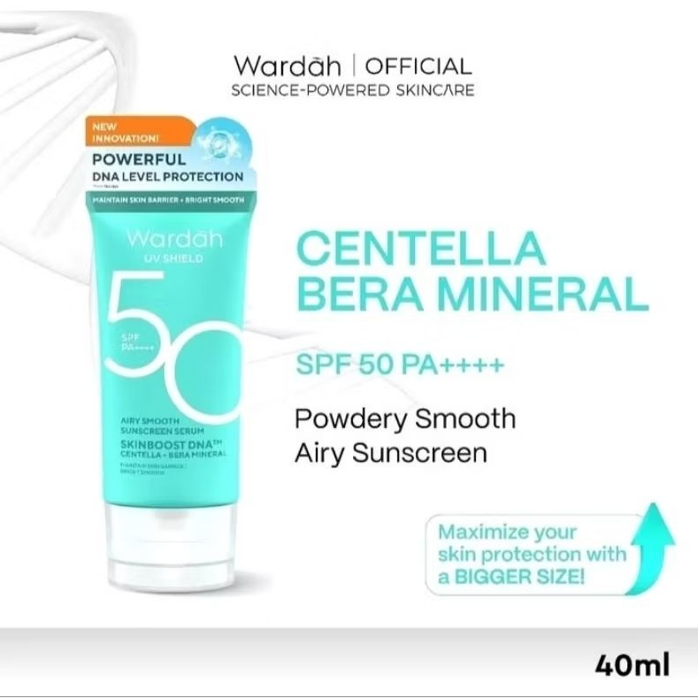 (TERLARIS) WARDAH AIRY SMOOTH SUNSCREEN SPF50 40ml/ AIRY SMOOTH SUNSCREEN/ WARDAH