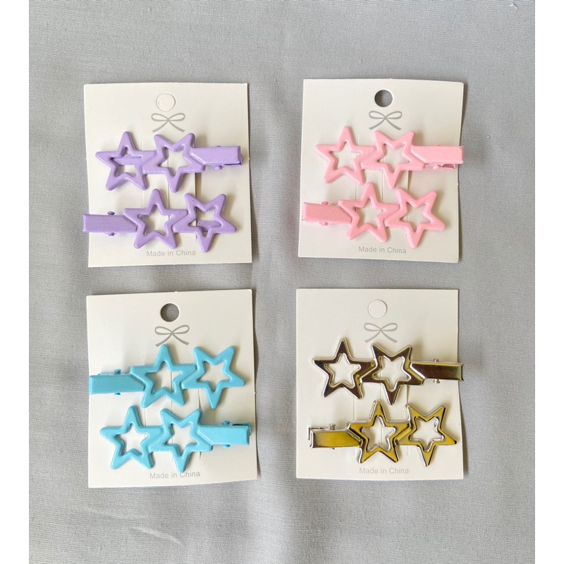 Jepit Rambut Bintang | Jepit Rambut Model Korea | Jepit Rambut Model Bintang Isi2