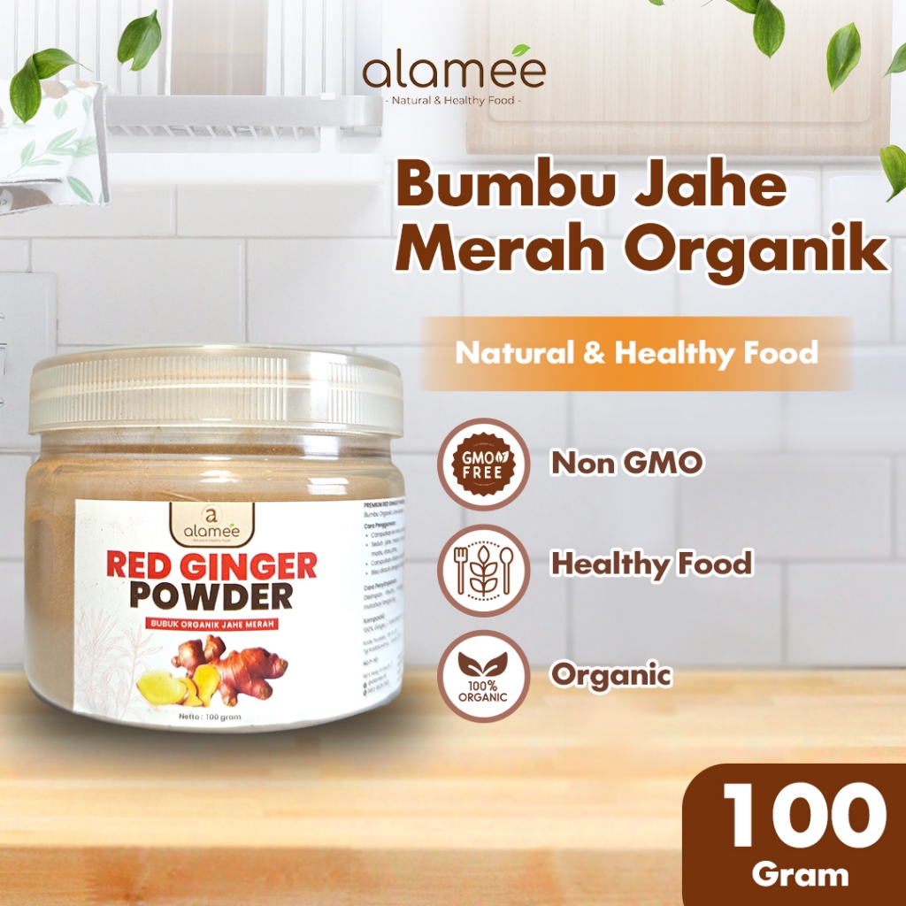 

ALAMEE Bubuk Jahe Merah Red Ginger Powder Serbuk Minuman Bumbu Dapur Masak Tanpa Gula 100gr