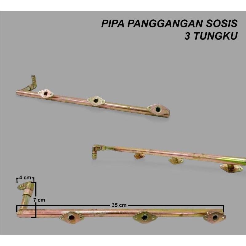 PIPA 3 TUNGKU/KOMPOR PANGGANG SOSIS 3 TUNGKU