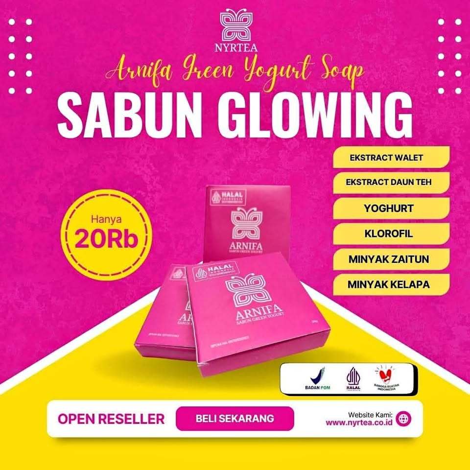 Sabun Arnifa Green Yogurt – Sabun Penghilang Flek, Jerawat & Komedo | Pemutih Wajah & Badan Permanen