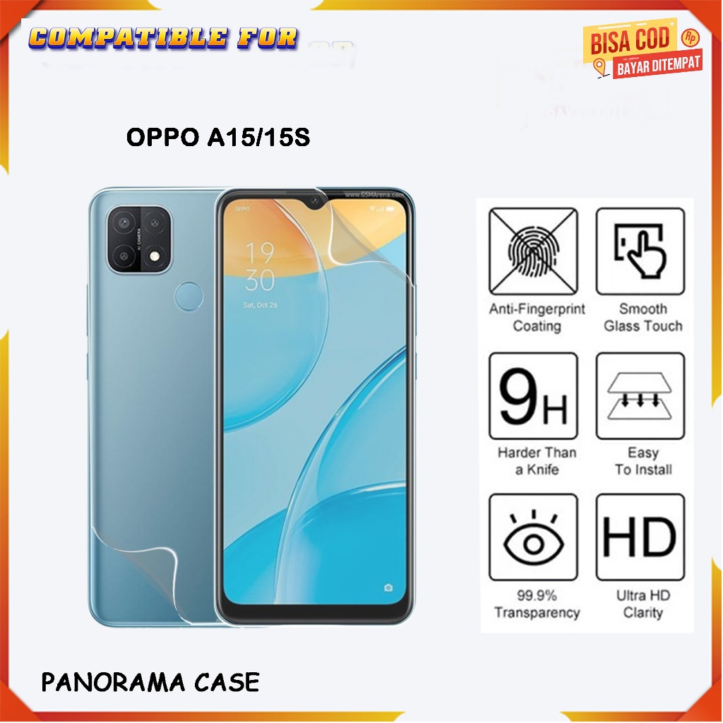 Anti Gores Hydrogel OPPO A15/A15S Pelindung Layar Full Cover Premium