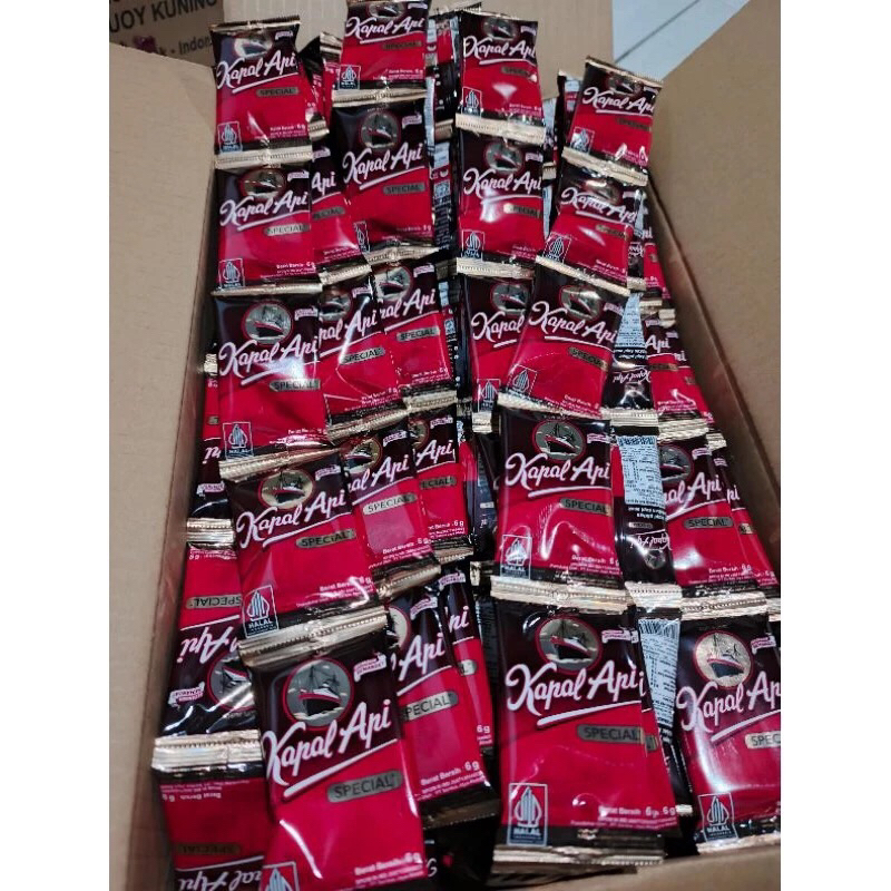 

Kopi kapal api tanpa gula 6 gr x 10 sacet