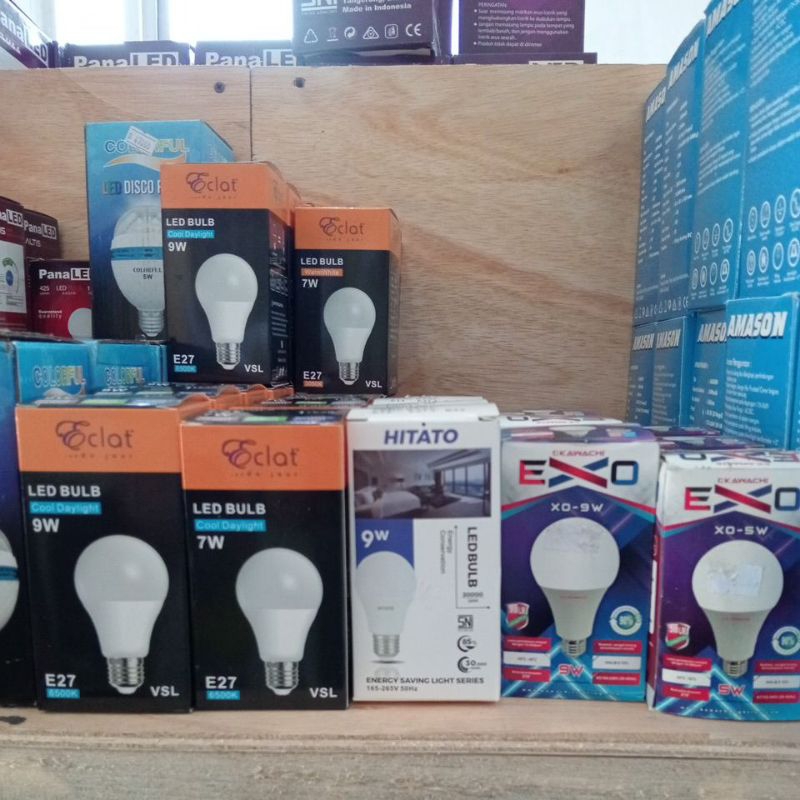 LAMPU LED WHITE MURAH ECLAT/HITATO/EXO 5W/9W