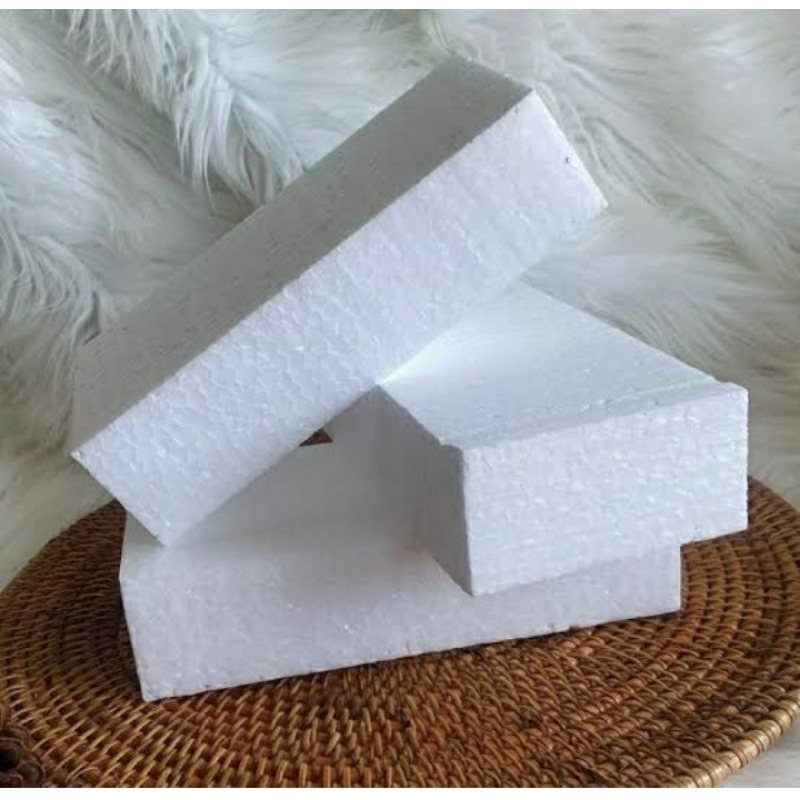 

D ( D8 ) STEROFORM UK 20X10X5 CM / BUSA BUNGA / STEROFOAM PUTIH POLOS