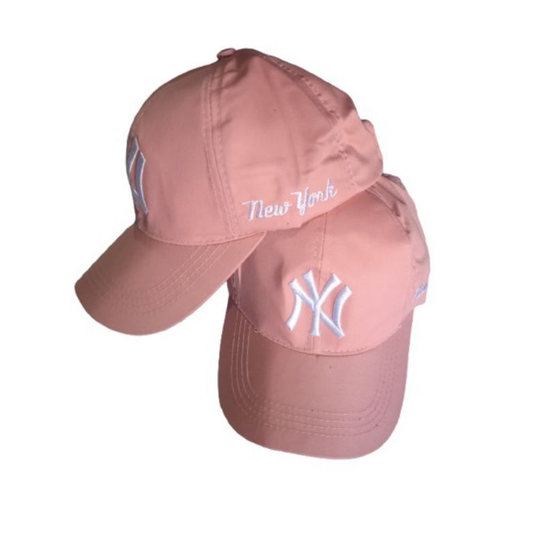 Topi Baseball Wanita Bordir/Topi New York Pink/Topi Baseball Pink