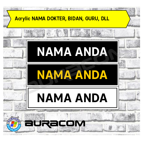 

Acrylic NAMA DOKTER, BIDAN, GURU, DLL(nama_sliding)(E8)