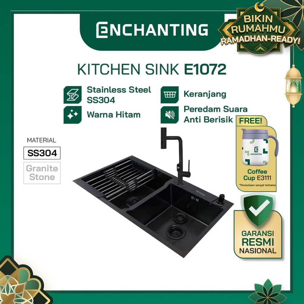 Set Kitchen Sink Bak Cuci Piring Europe Enchanting E1072