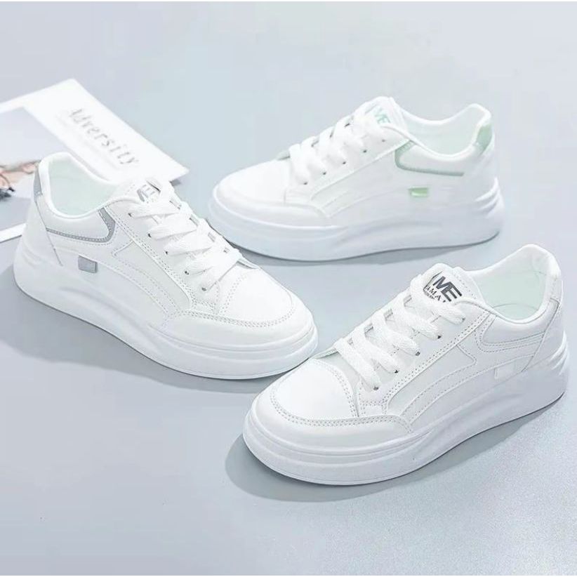 Sepatu Sneakers Wanita Sepatu Putih Wanita FREYA Korean Style Coocok untuk Ngemall