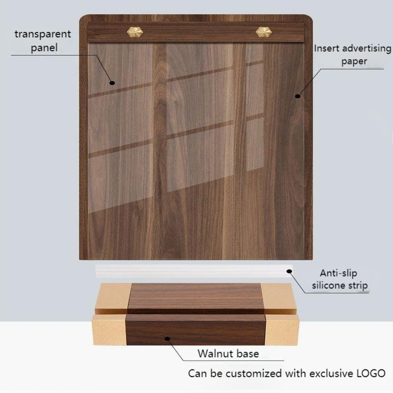 Stand Menu Cafe Menu Kayu Display Standing Menu Kayu Menu Holder A4 Tempat Menu Berdiri Stand Menu