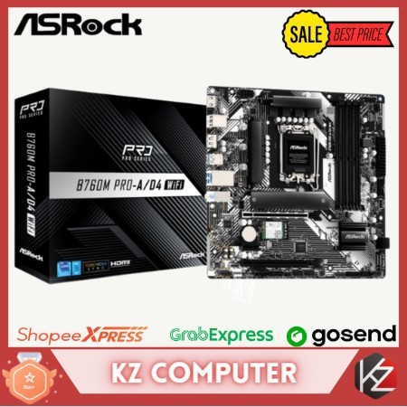 ASRock B760M PRO-A WIFI DDR4 (Intel LGA 1700, B760, DDR4)