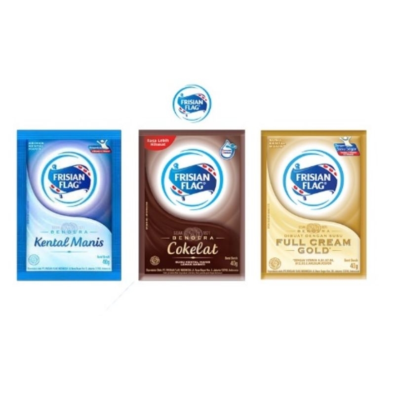 

Susu kental manis Frisian Flag kemasan sachet