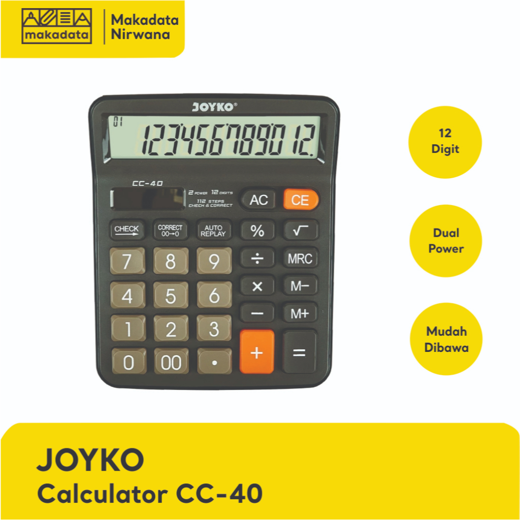 

JOYKO CALCULATOR/KALKULATOR CC-40 (1 PCS)