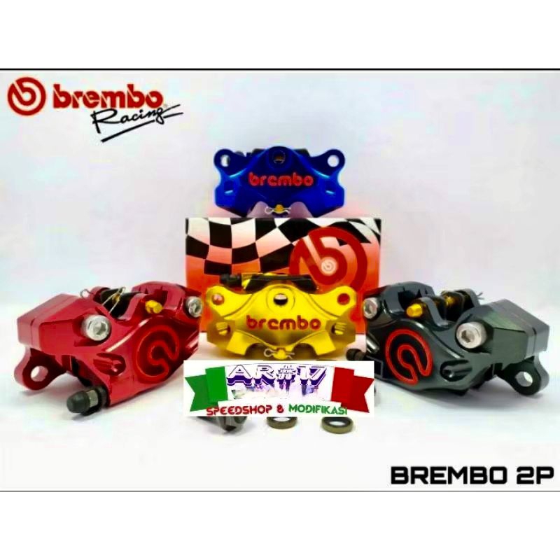 Kaliper Brembo 2p 2piston BREMBO full cnc universal cakram pala babi depan / belakang Universal