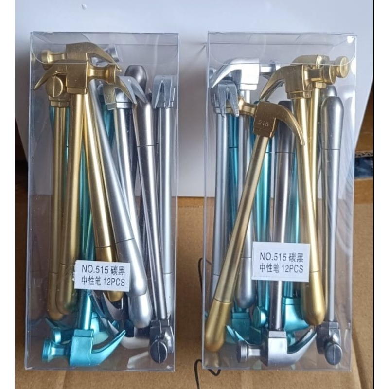 

12pcs Pulpen Unik Bentuk Palu --- Pulpen Bentuk Palu