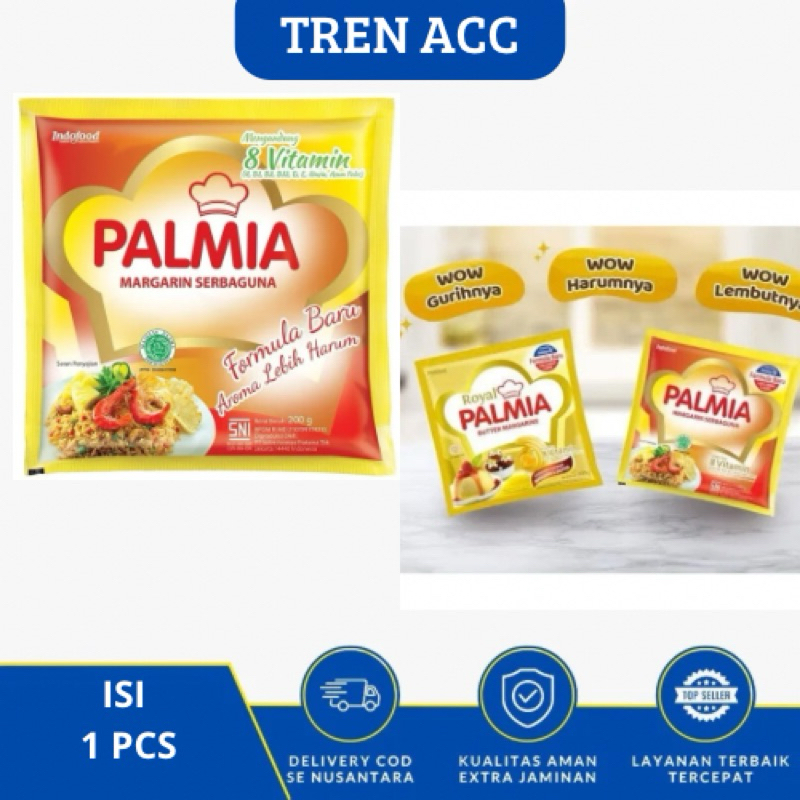 

PALMIA MARGARIN SERBAGUNA 200GR / Palmia Margarin - Isi 1 Pc