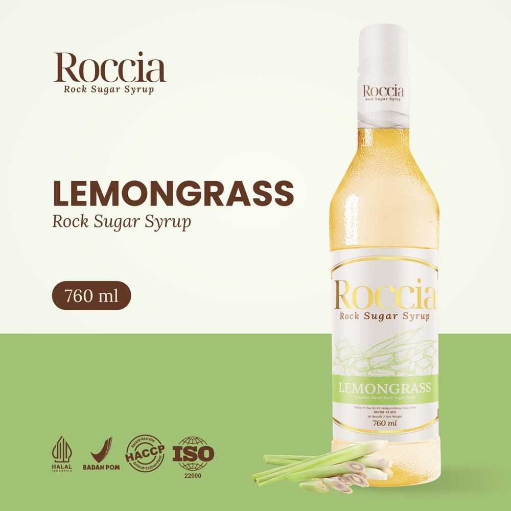 

Roccia Rock Sugar Syrup Lemongrass - Syrup Gula Batu Rasa Serai 760ml