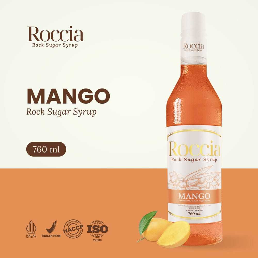 

Roccia Rock Sugar Syrup Mango - Syrup Gula Batu Rasa Mango 760ml