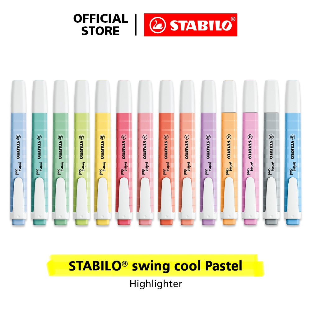 

[READY] STABILO swing cool Pastel Highlighter Penanda Tulisan Warna Warni Tidak Luntur Tidak Bau