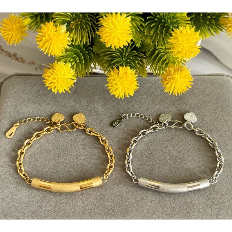 gelang titanium motif bambu
