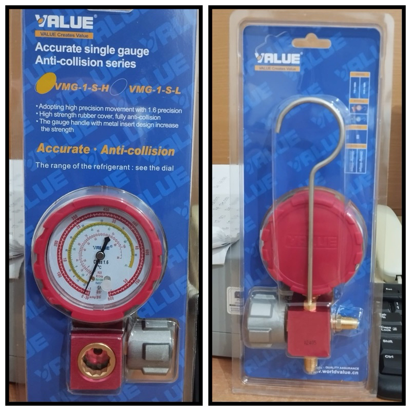 MANIFOLD SINGLE GAUGE VALUE R410 HIGH VMG-1-S-H CBH/CBL ( R404A / 134A / R410A / 407C ) / R 410
