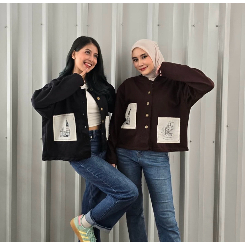 London Vintage Jacket - Jaket Unisex - Jaket Pocket Combi Cewe Cowo - Jaket Pria Wanita dengan Saku 