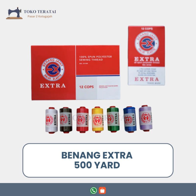(Lusin) Benang Jahit Extra 500yard