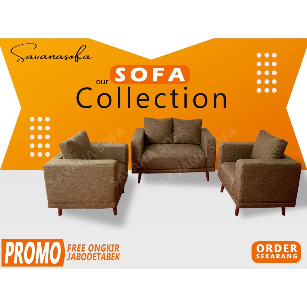 Sofa Ruang Tamu Modern Minimalis - Savana Sofa 211 Laluna