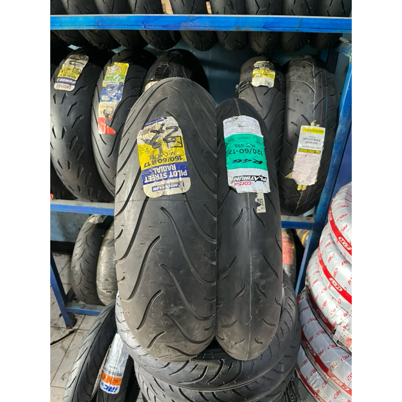 michelin pilot street 160/60 dan Corsa 120/60-17 New