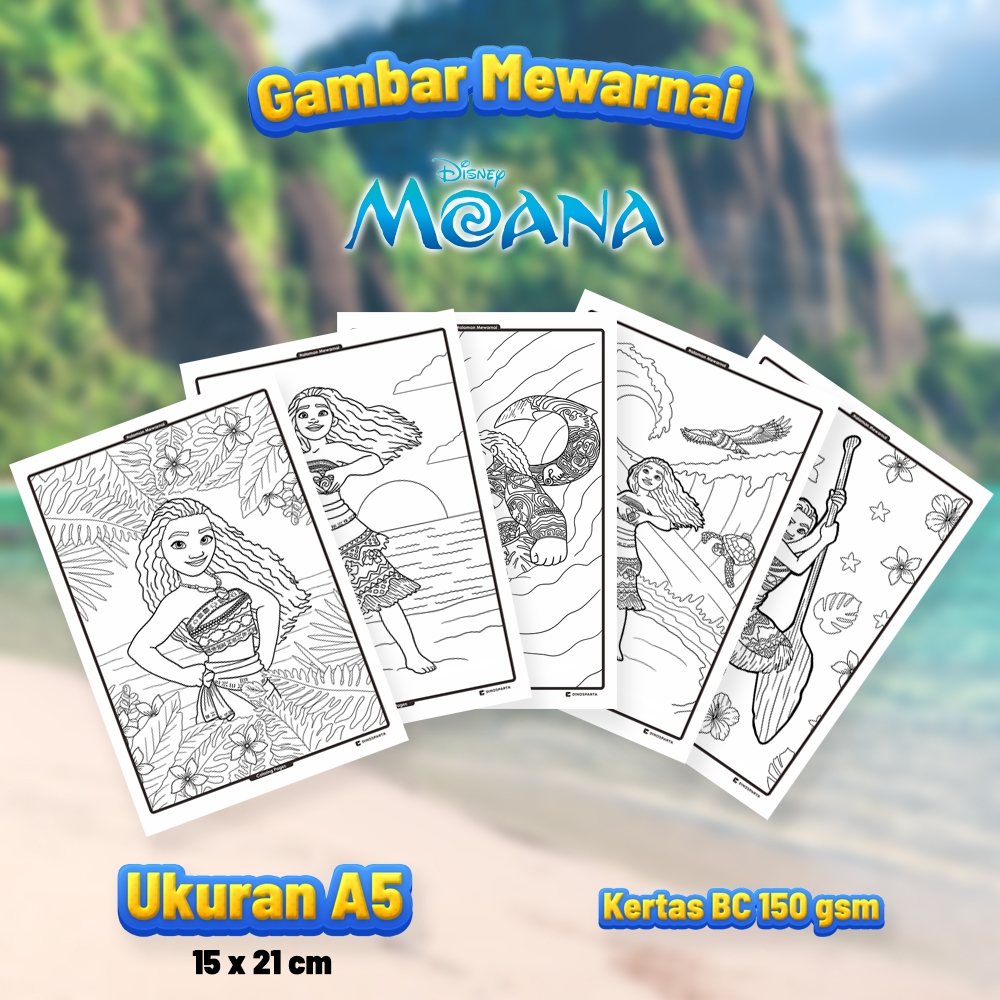 

Gambar Mewarnai MOANA Isi 20 Lembar Kertas BC Tebal