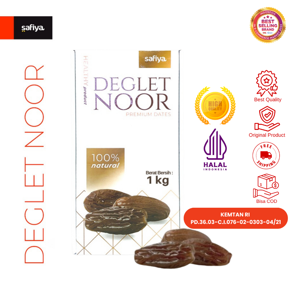 

Safiya Kurma Tunisia Madu 1 Kg Deglet Noor Tunisia Premium