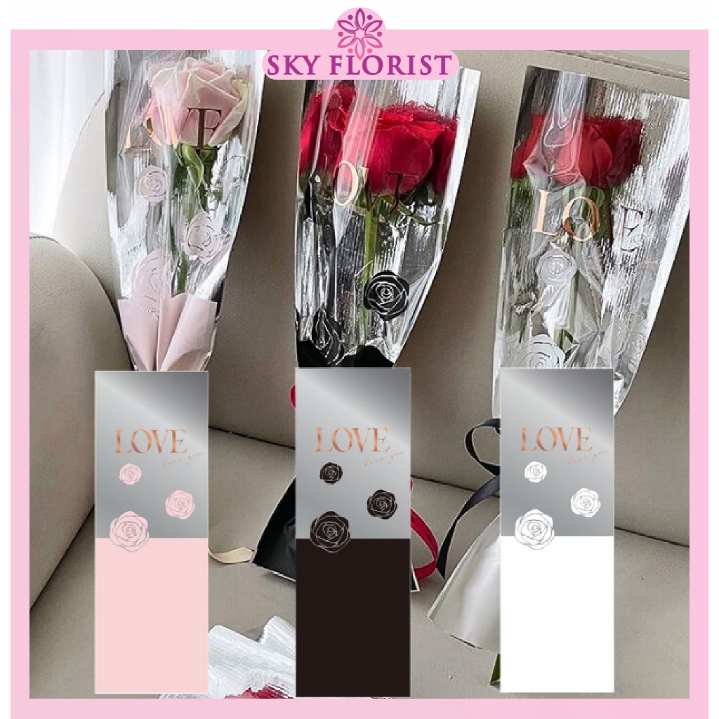 

Single Rose Bouquet Buket Bunga Mawar 1 Tangkai Valentine SF35