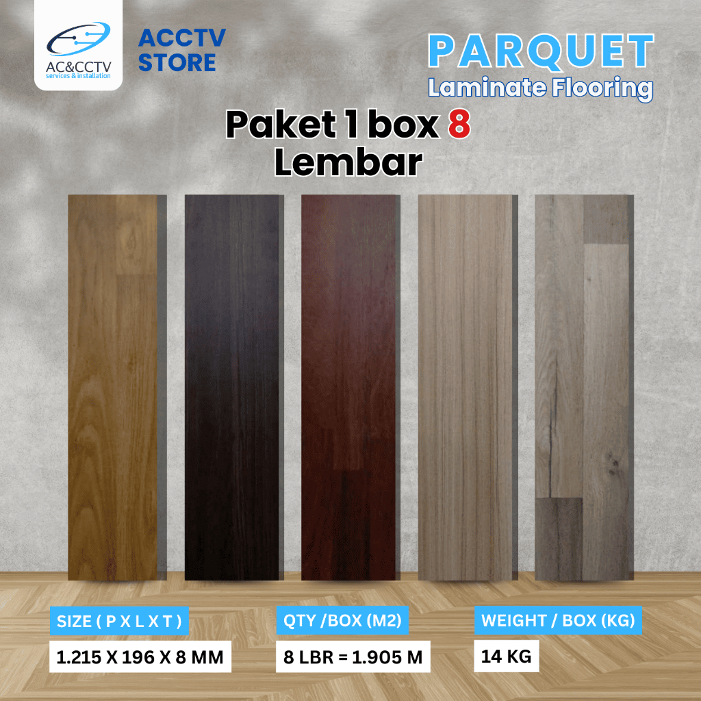 KENDO PARQUET Laminated Flooring Lantai Kayu 8mm Parket Parkit Parquet Klik Premium High Quality