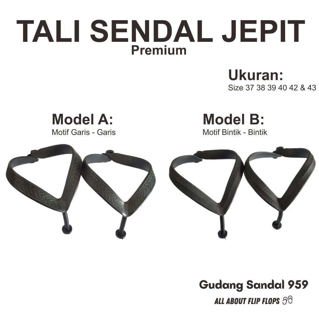 TALI SENDAL JEPIT PREMIUM WARNA HITAM