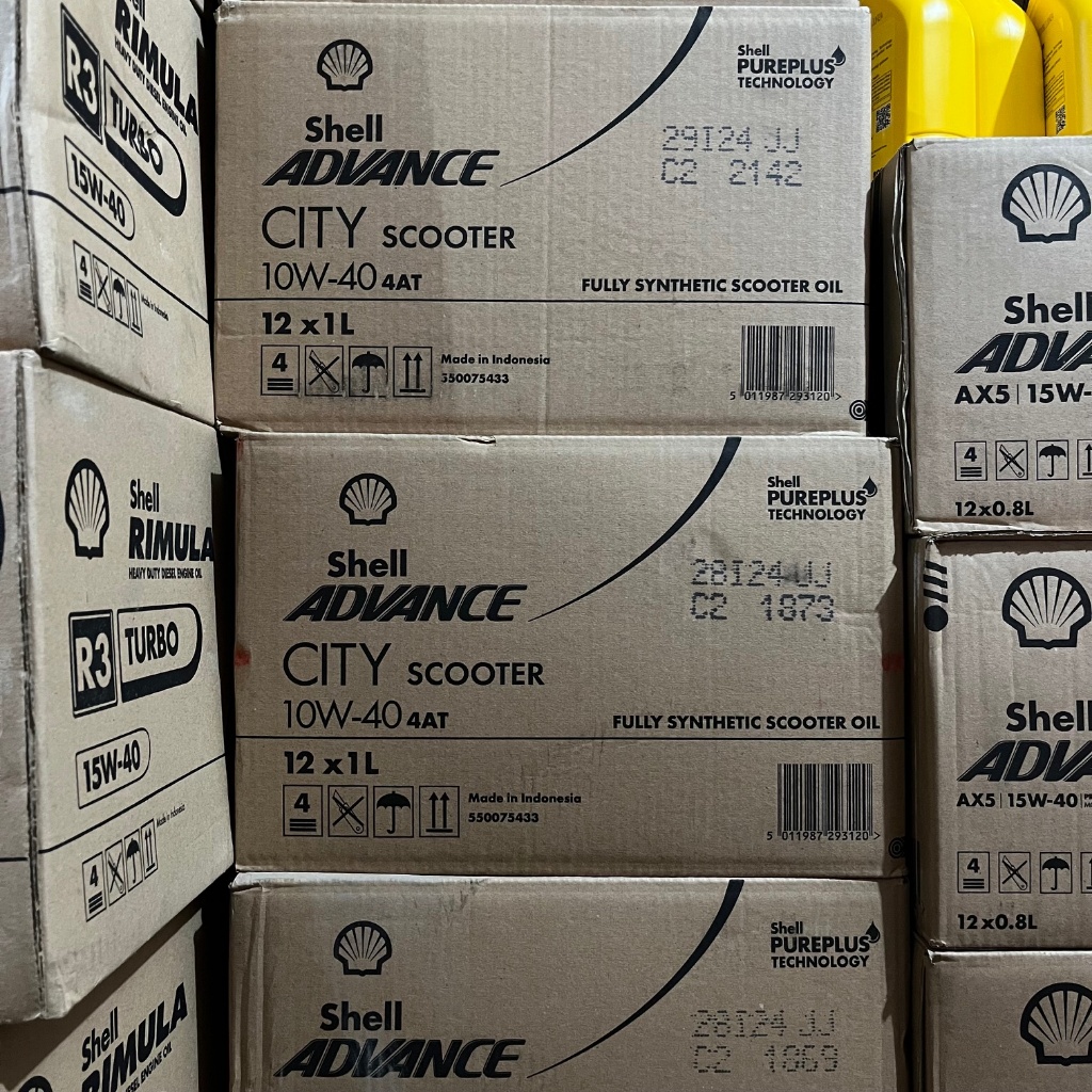 Oli Shell Advance City (10W-40) Motor Matic | 1L (1 Dus - Isi 12 pcs)